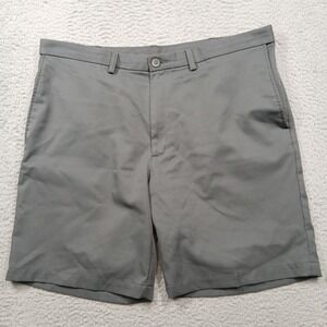 Cool 18 Pro Haggar Men's 40 Gray Dress Shorts‎ Performance Classic Fit